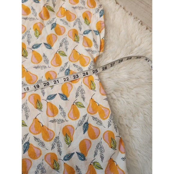 DIP Women's Yellow Pear Blouse Tied Bottom Buttons Tunic Top Size 1X‎ - Picture 5 of 6